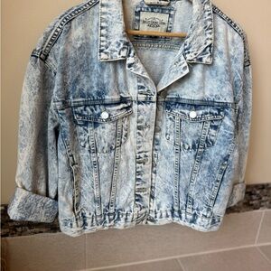 Acid Wash Denim Jean Jacket